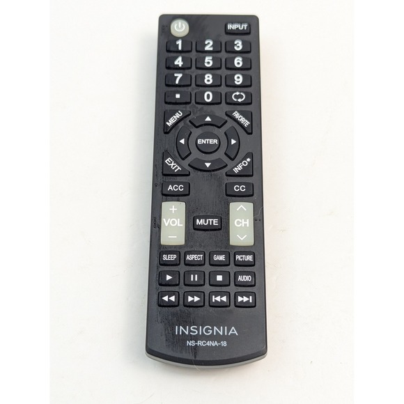 Insignia TV Remote Control NS RC4NA 18‎ Replacement Television - Picture 1 of 3